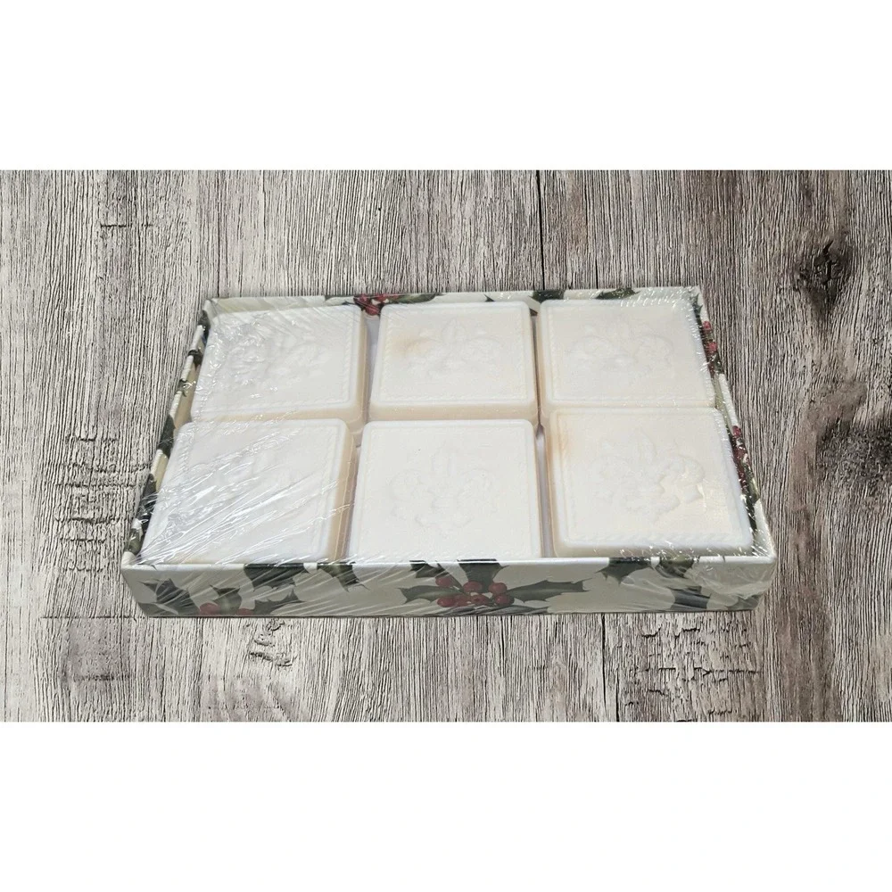 6 Vanilla Holiday Soaps Saponificio Artigianale Fiorinrino Italy Tuscany NEW